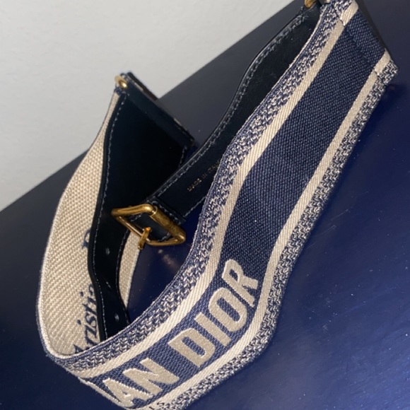 CHRISTIAN DIOR Canvas Embroidered Belt - Picture 9 of 9